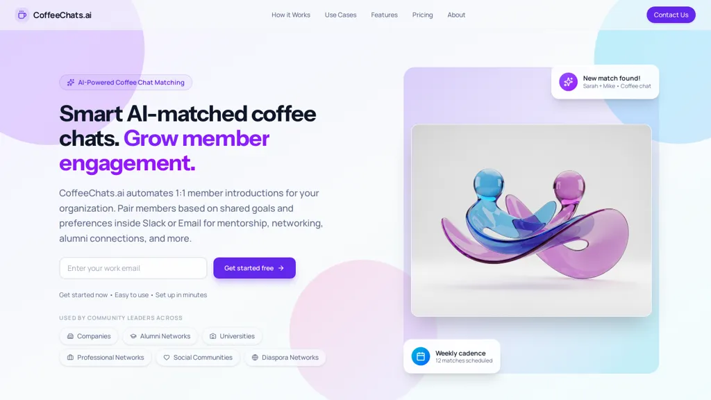CoffeeChats.ai AI tool screenshot