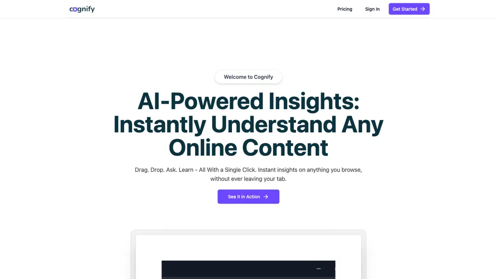 Cognify insights website