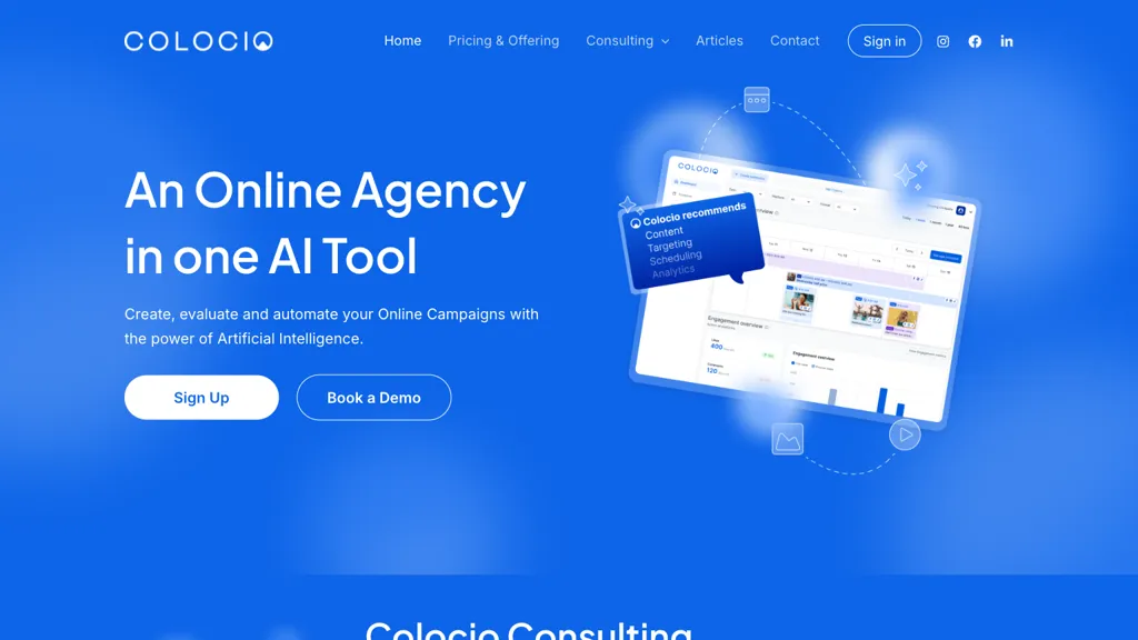 Colocio ai website