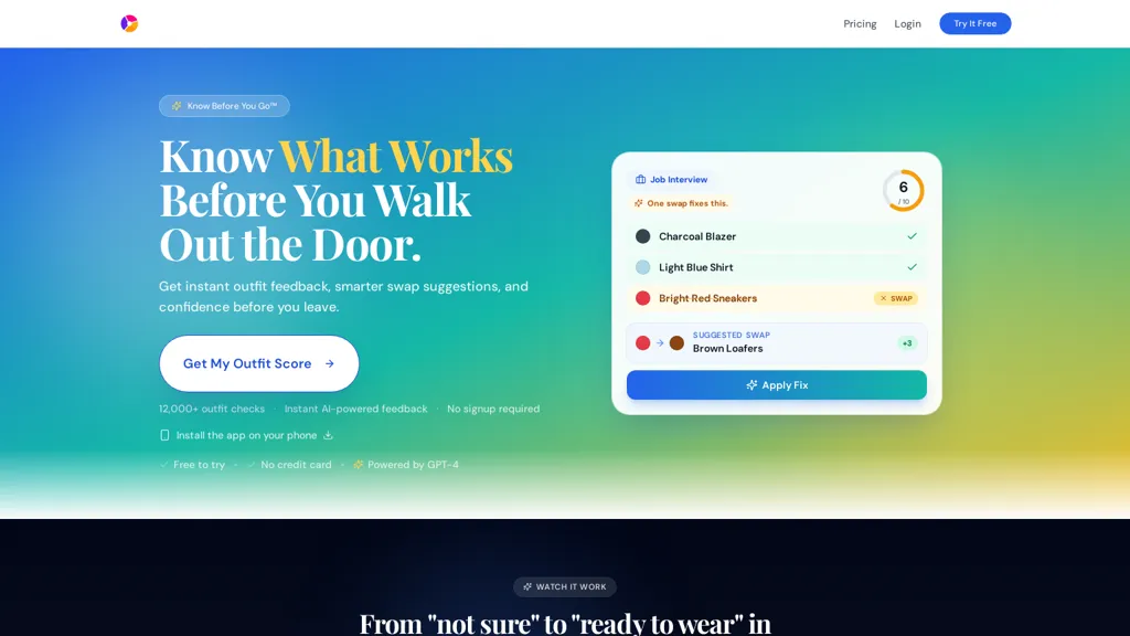 Colorjibe AI tool screenshot