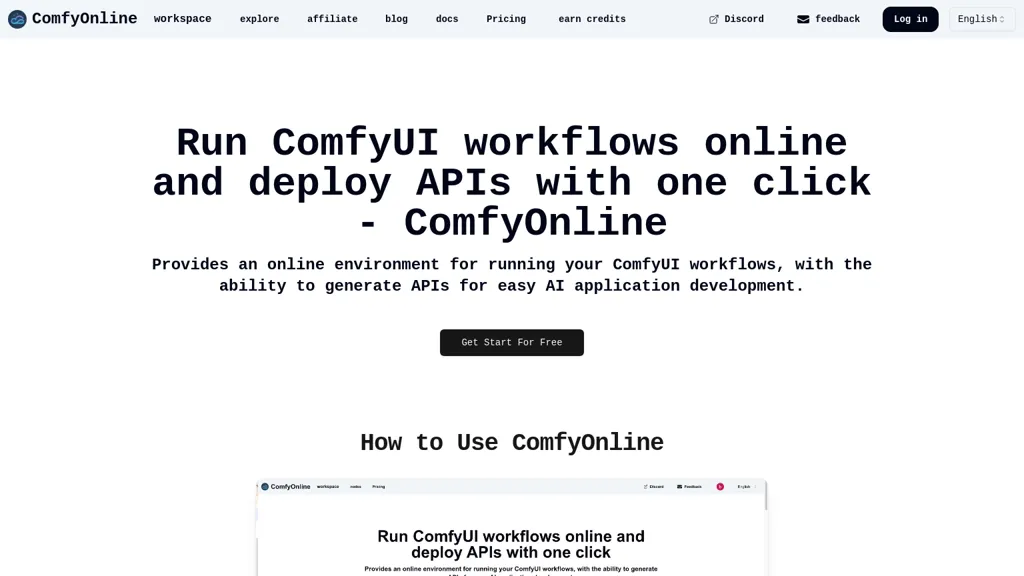 ComfyOnline website