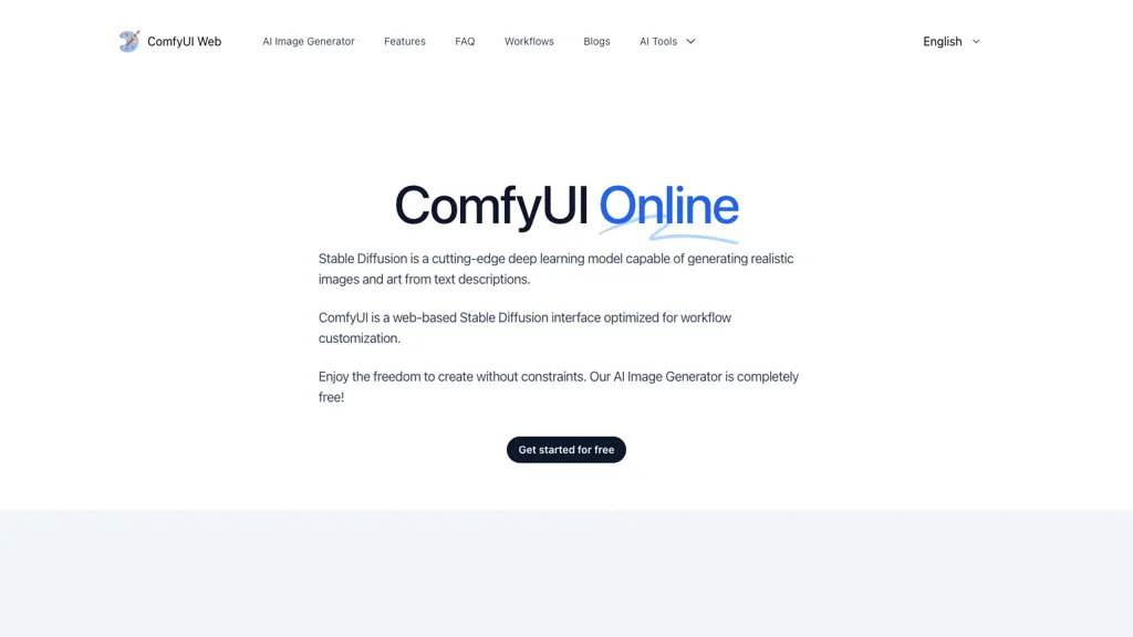 ComfyUI Web website