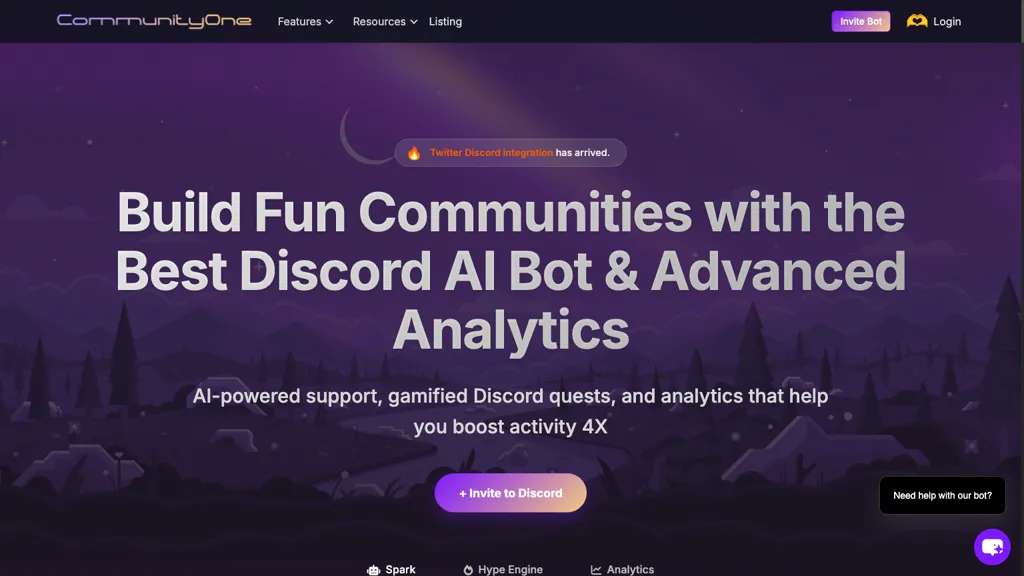 CommunityOne AI Discord Bot alternatives and competitors