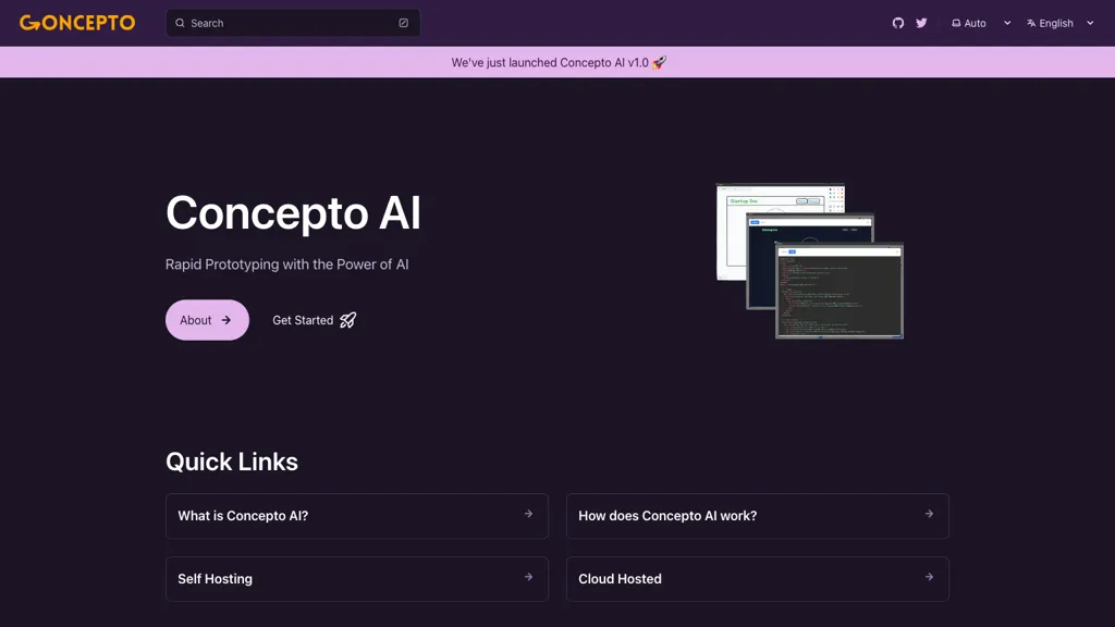 Concepto AI website