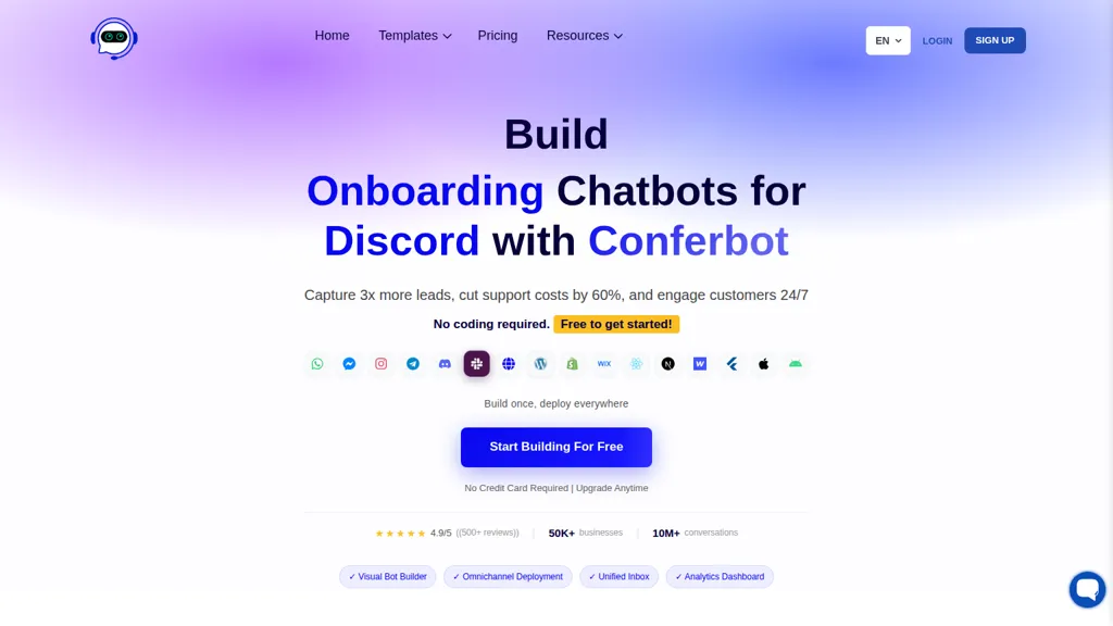 Conferbot AI tool screenshot