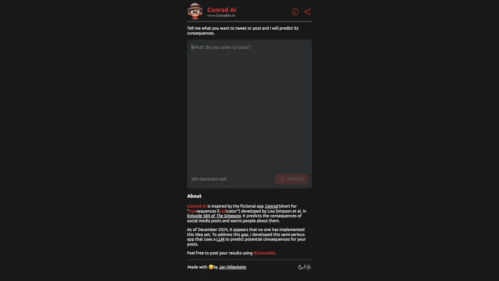 ConradAI.de AI tool screenshot