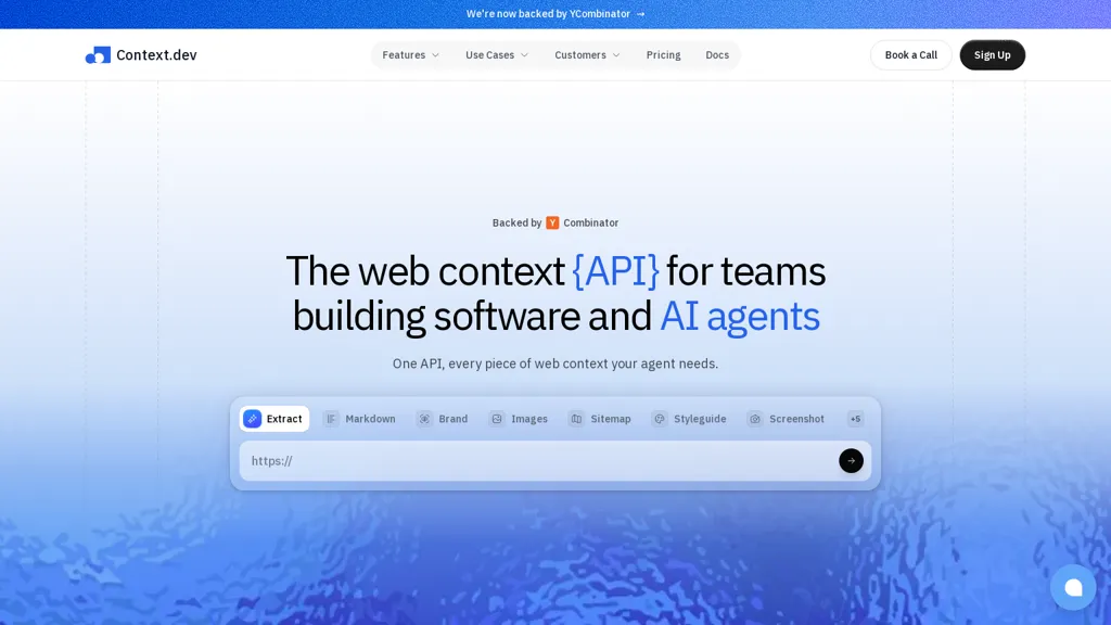 context.dev AI tool screenshot