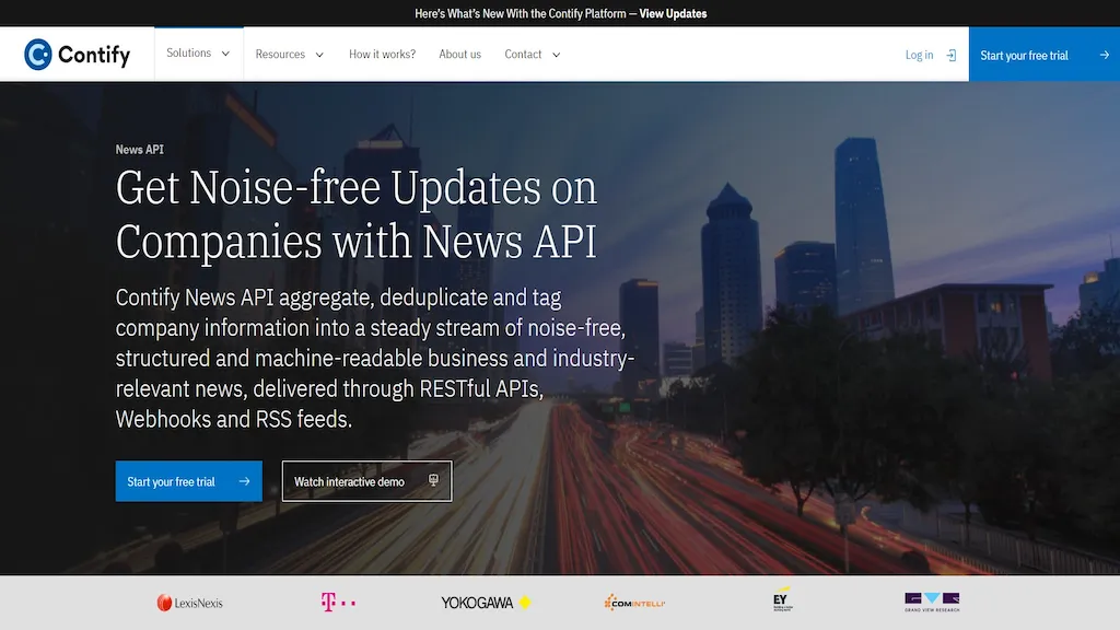 News API by Contify website