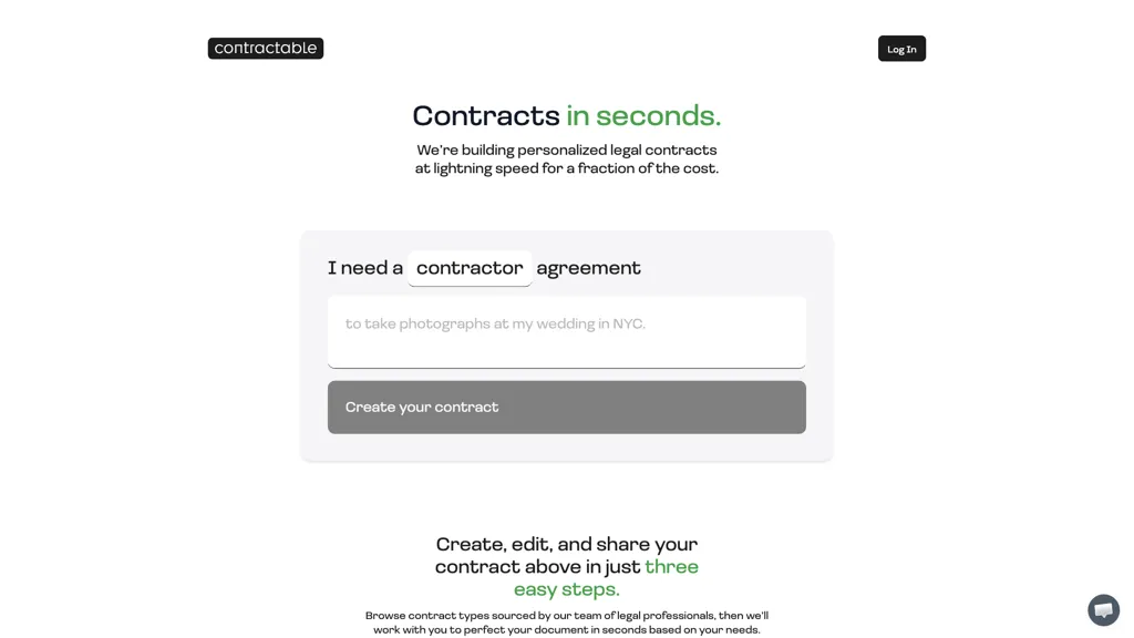 Contractable.AI AI tool screenshot