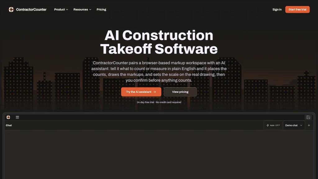 ContractorCounter AI tool screenshot