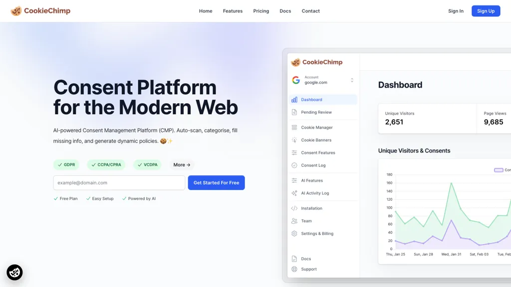 CookieChimp website
