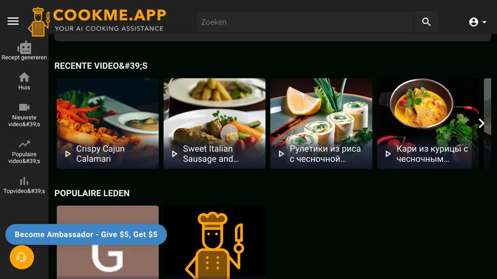 CookMe App - AI Cooking Assistant  website