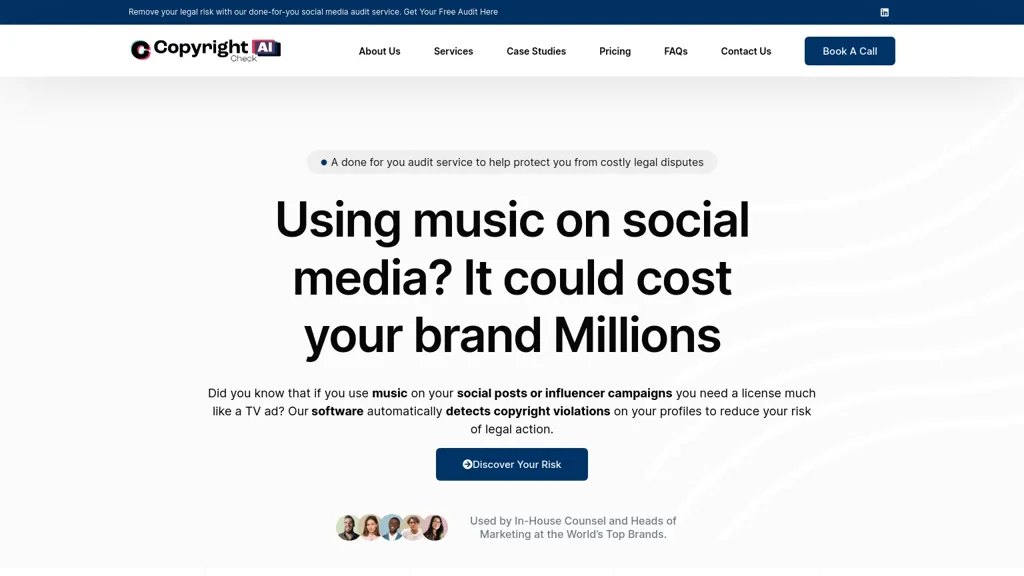 Copyright Check AI website