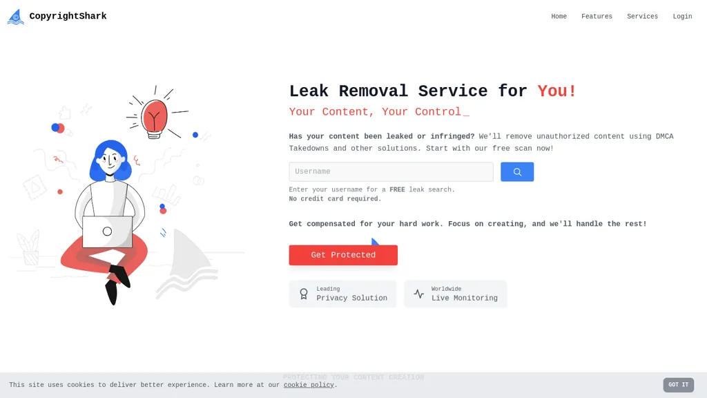 Copyrightshark website