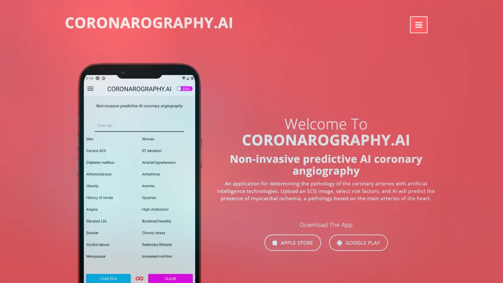 coronarography.ai website