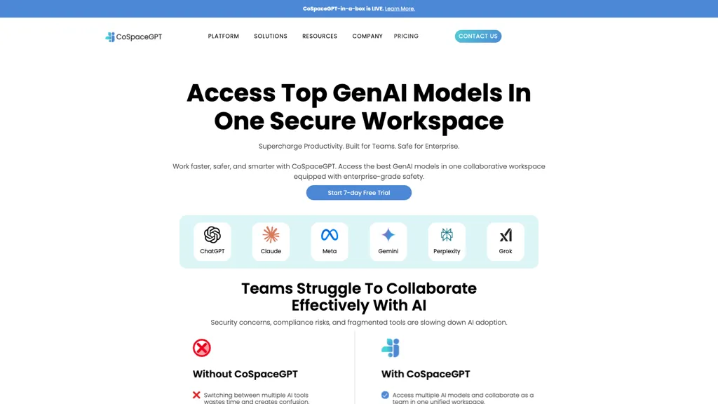 CoSpaceGPT AI tool screenshot