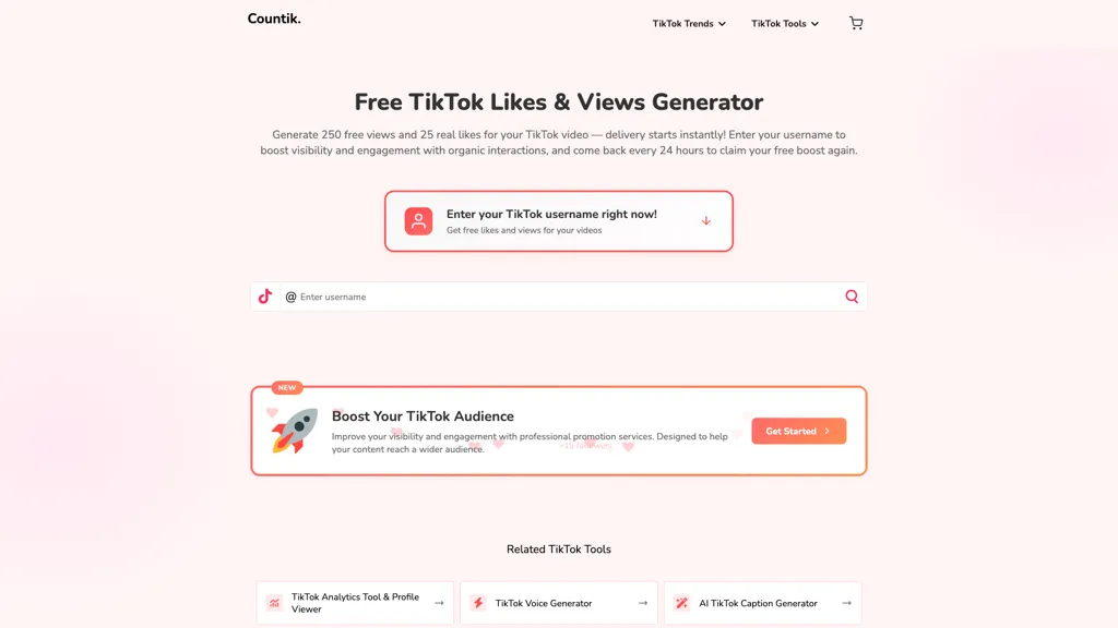 Countik AI tool screenshot