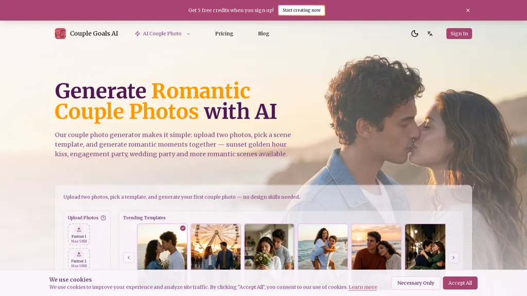 Couple Goals AI AI tool screenshot