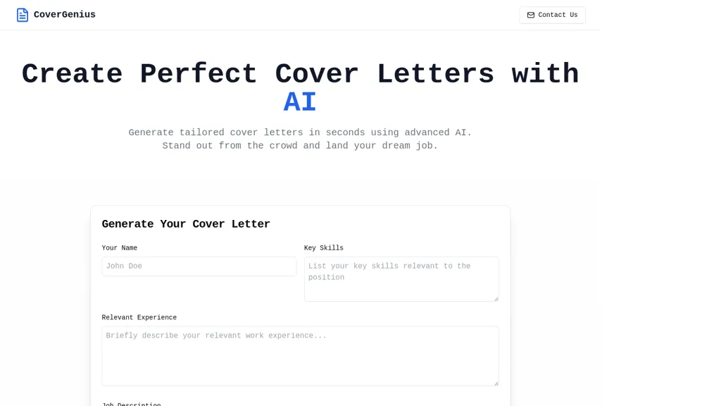 Cover Genius website