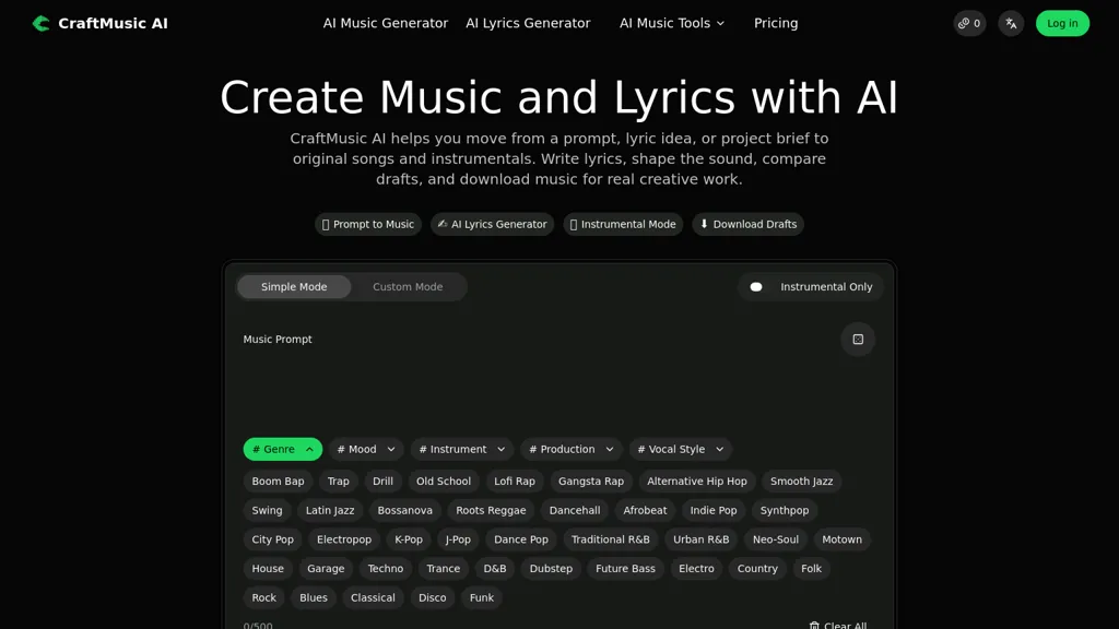 CraftMusic AI AI tool screenshot