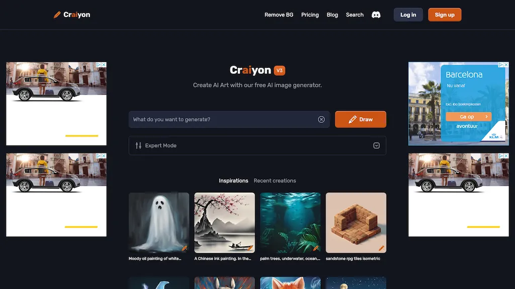 Craiyon website