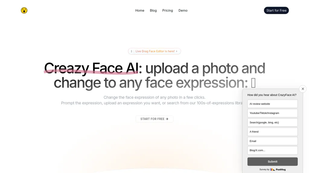 CrazyFace website