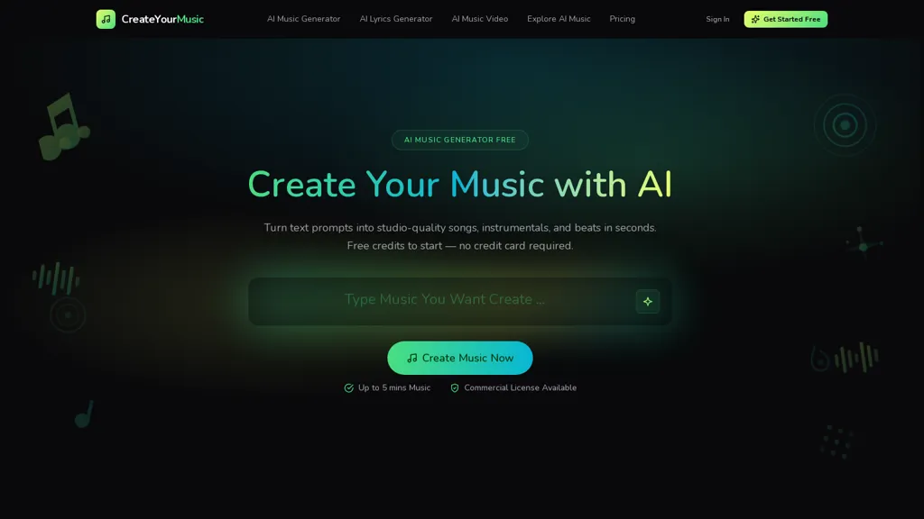 CreateYourMusic AI AI tool screenshot