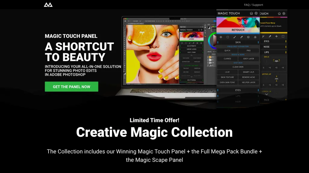 Creative magic panel website