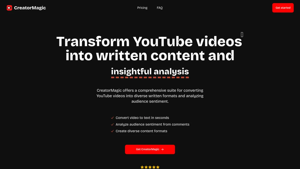 CreatorMagicAI website