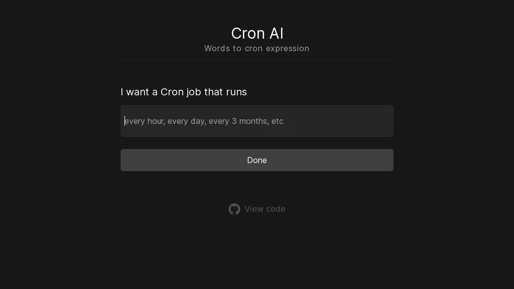 Cron AI website