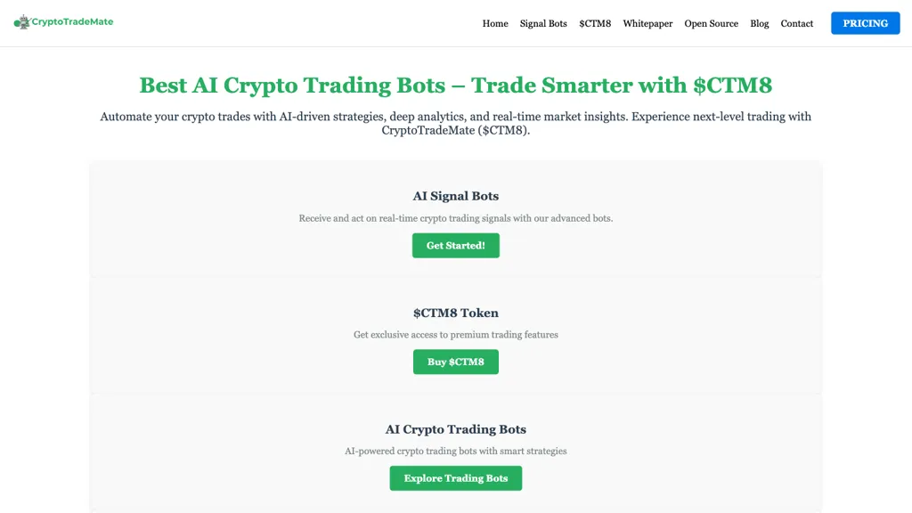 CryptoTradeMate website
