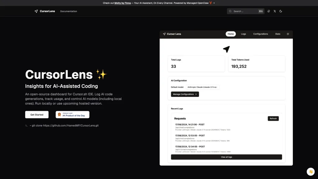 CursorLens AI tool screenshot