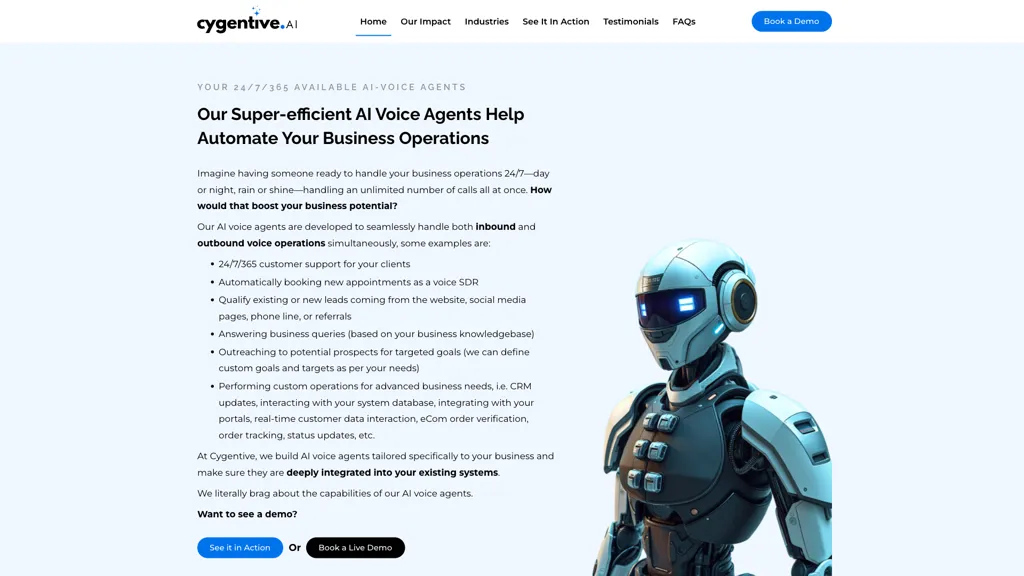 Cygentive AI tool screenshot