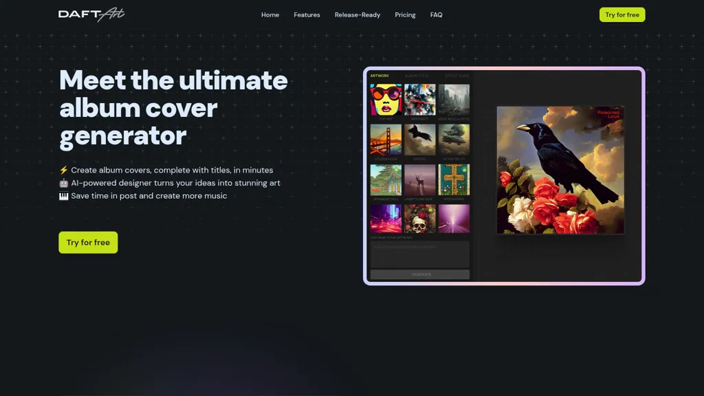 daftart.com AI tool screenshot