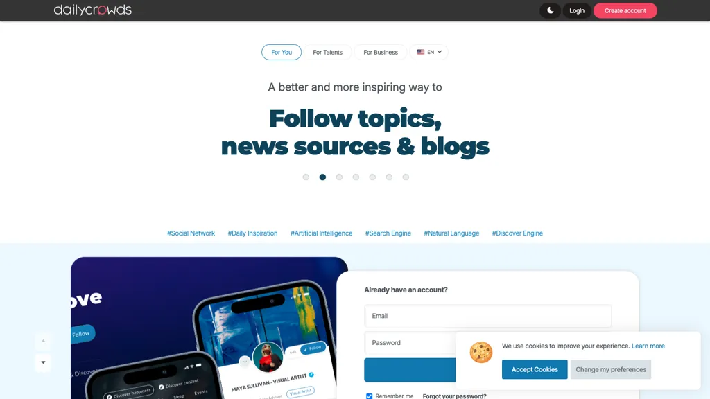 Dailycrowds website