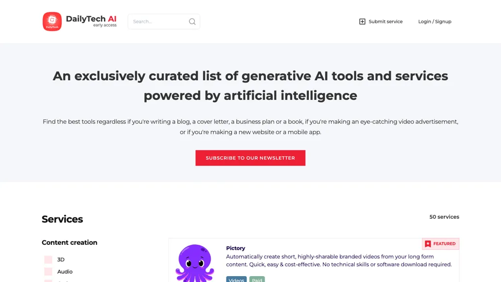 DailyTech AI website
