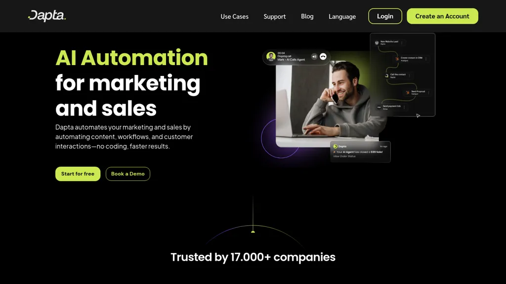 Dapta website