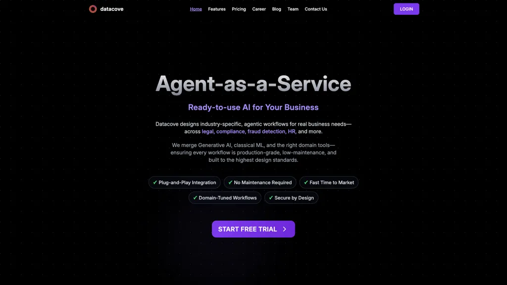 datacove AI tool screenshot
