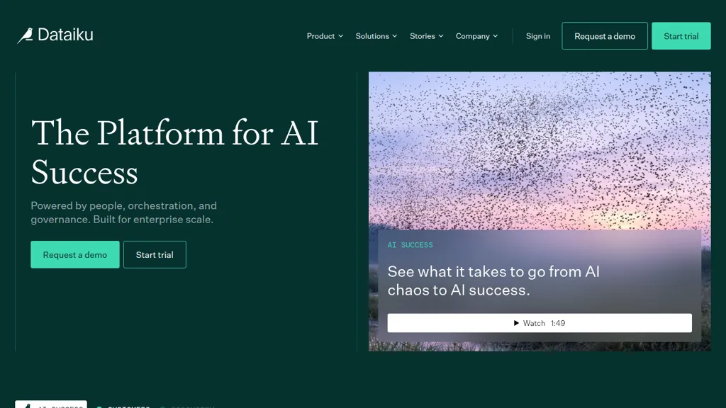 Dataiku AI tool screenshot