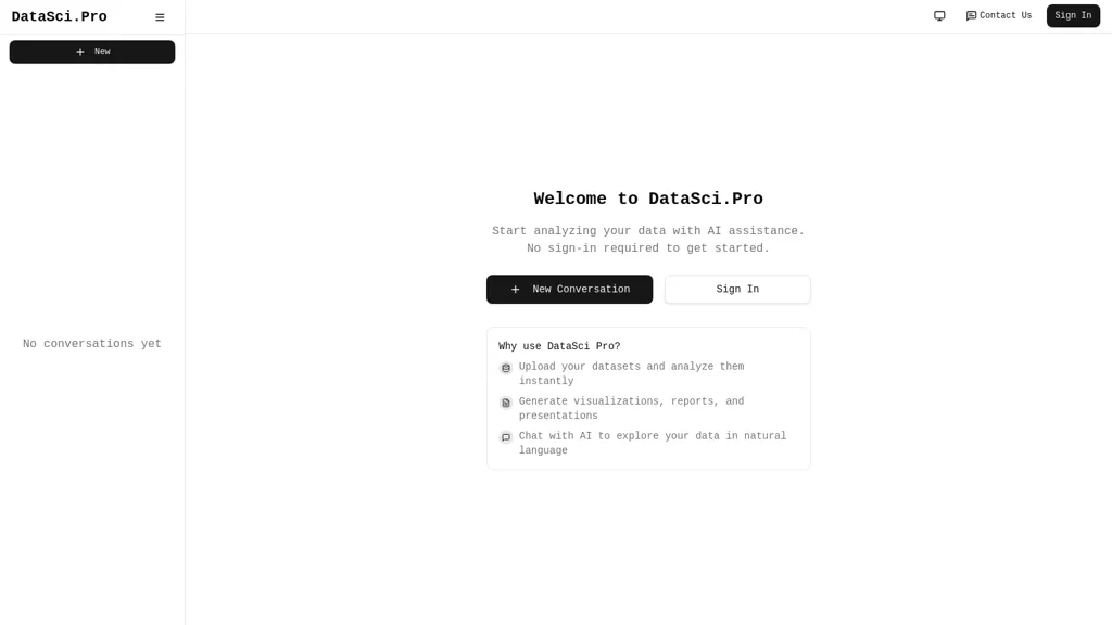 DataSci Pro website