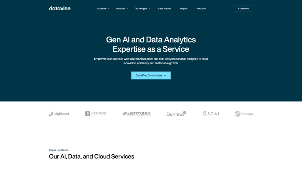 Datavise AI tool screenshot