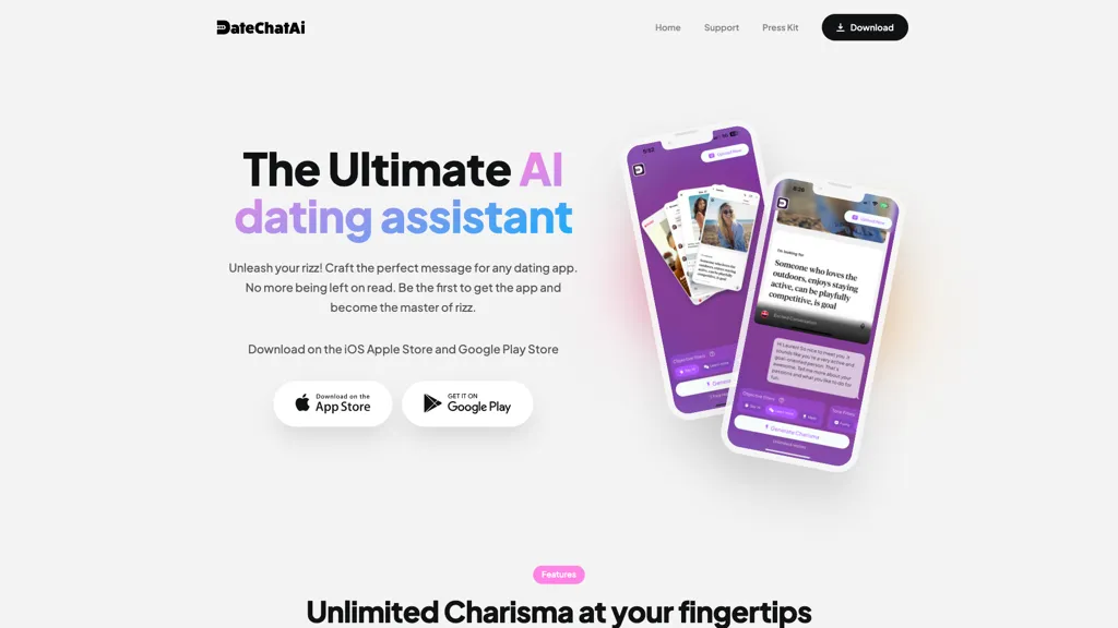 Datechatai AI tool screenshot