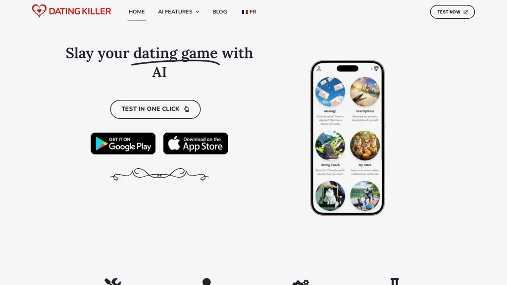 Dating Killer AI website