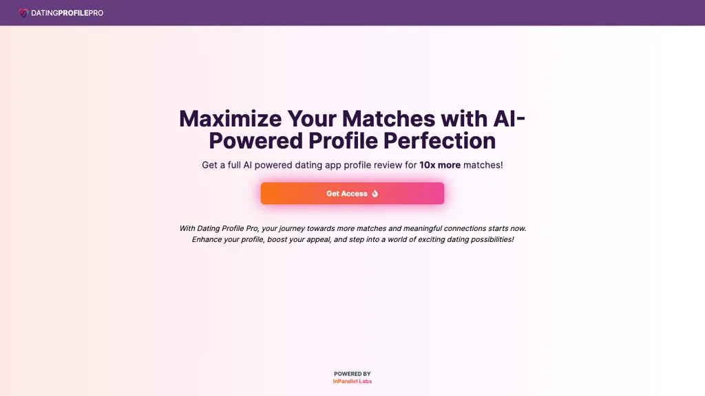Dating Profile Pro website