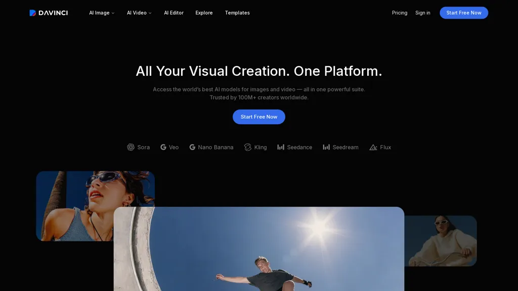 DaVinci AI AI tool screenshot