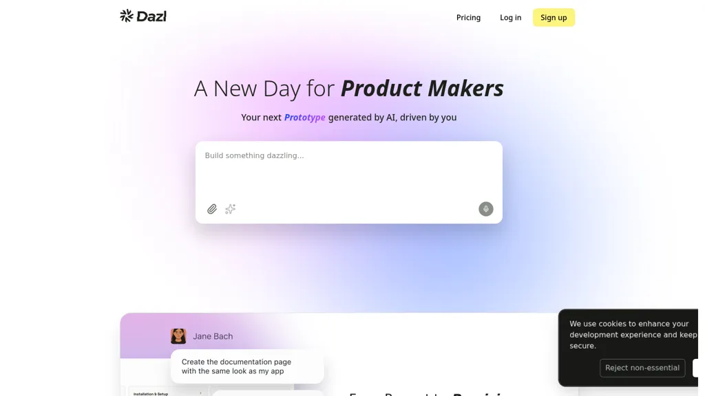Dazl AI tool screenshot