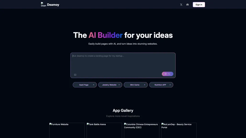 Deamoy AI tool screenshot