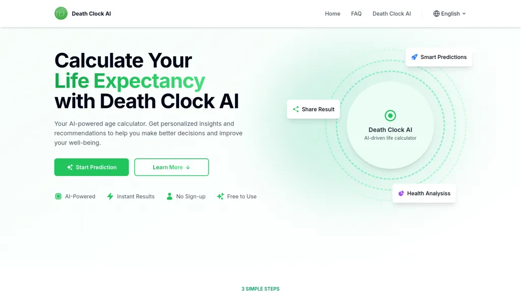 Death Clock AI website