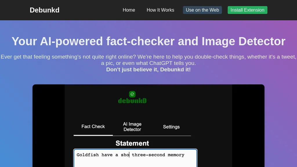 debunkD website