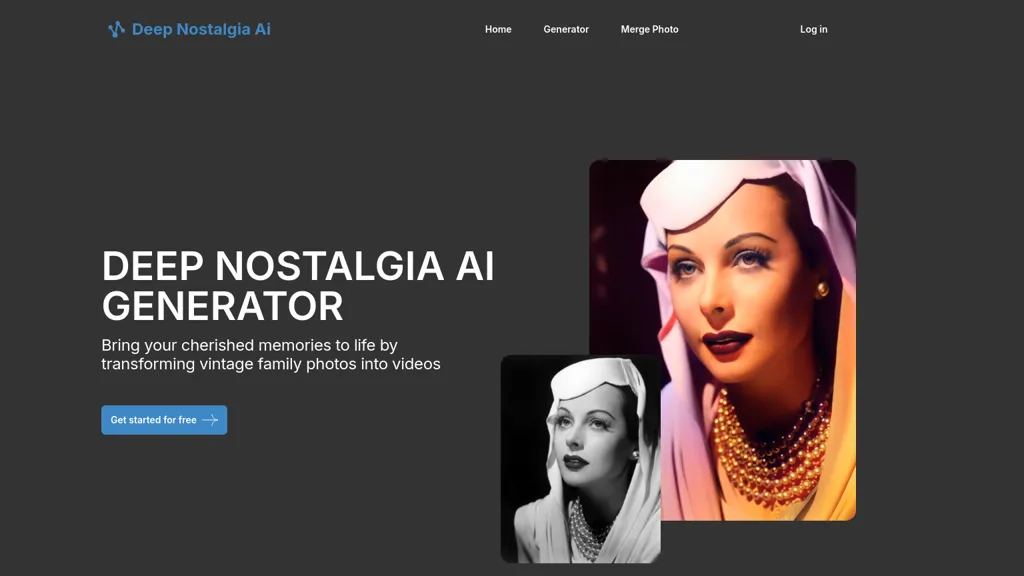 Deep NostalgiaAi website